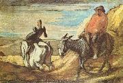 Honore Daumier Sancho Pansa und Don Quichotte im Gebirge USA oil painting artist